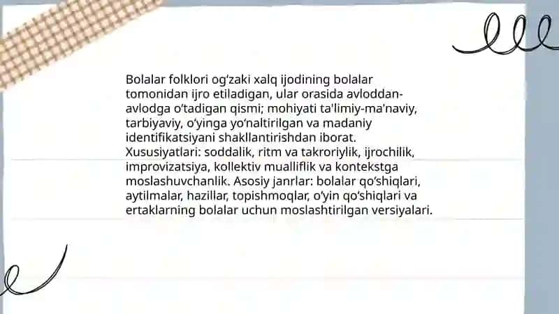 Bolalar folklori 3