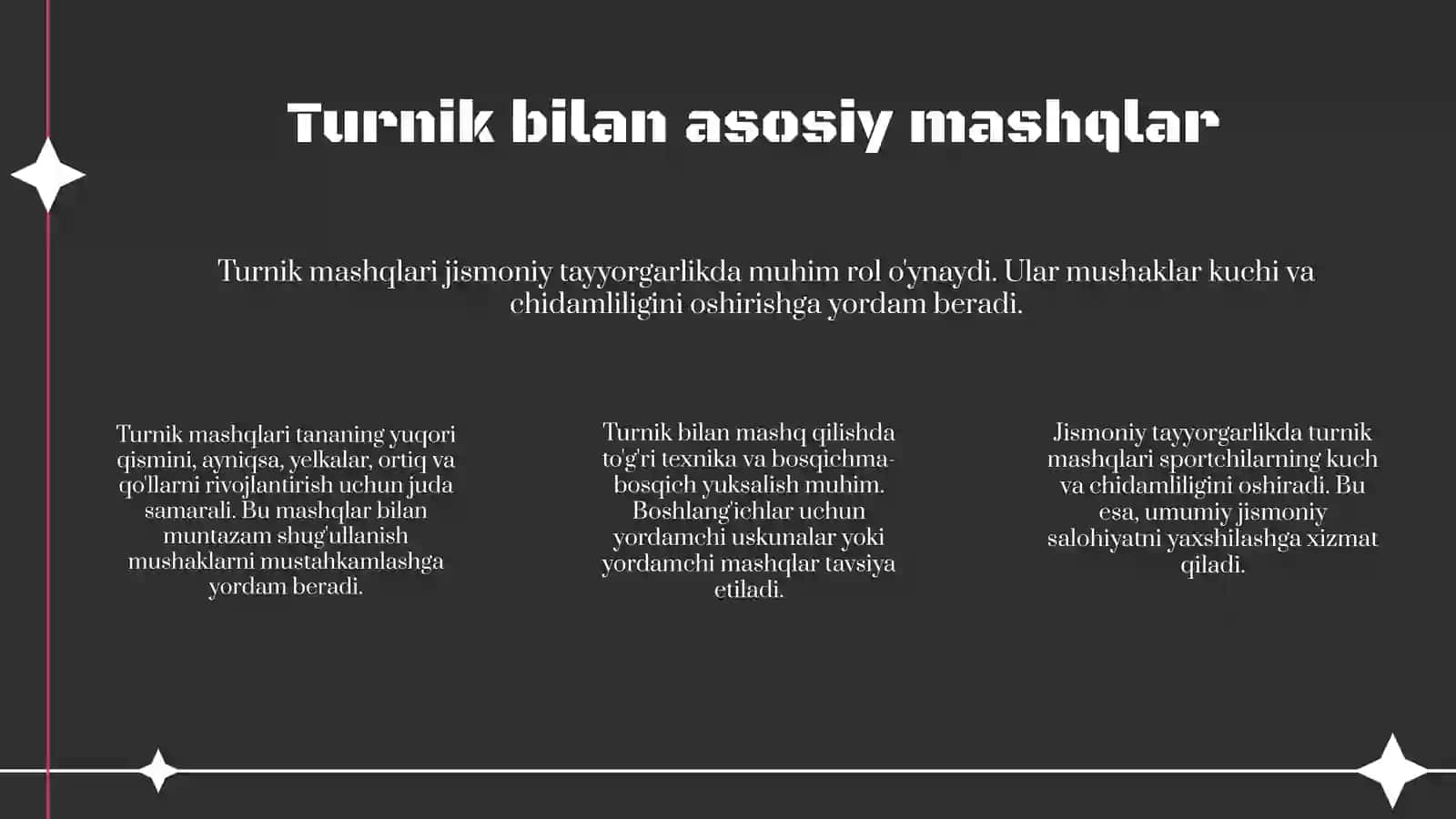 Brus turnik xalqa erkin mashqlar 3