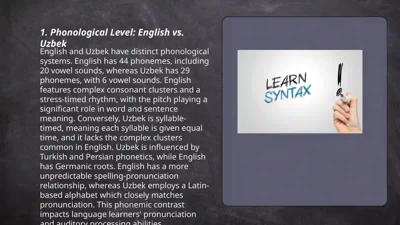 Typology of syntactic levels of the English and Uzbek languages 3