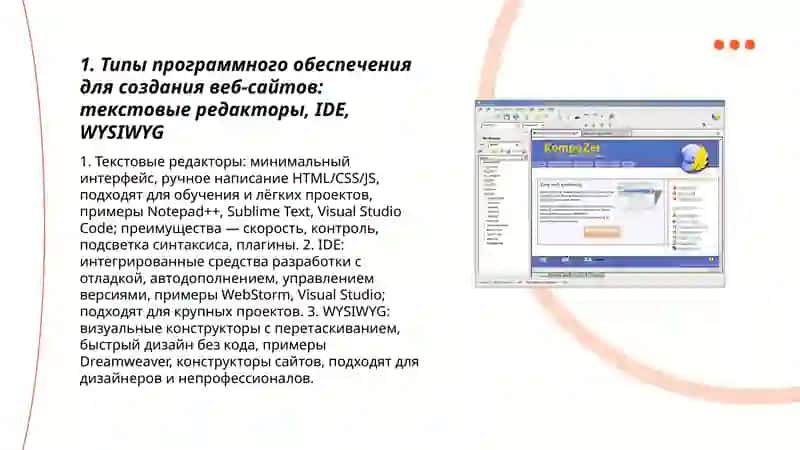 Программное обеспечение для создания веб-сайтов 3