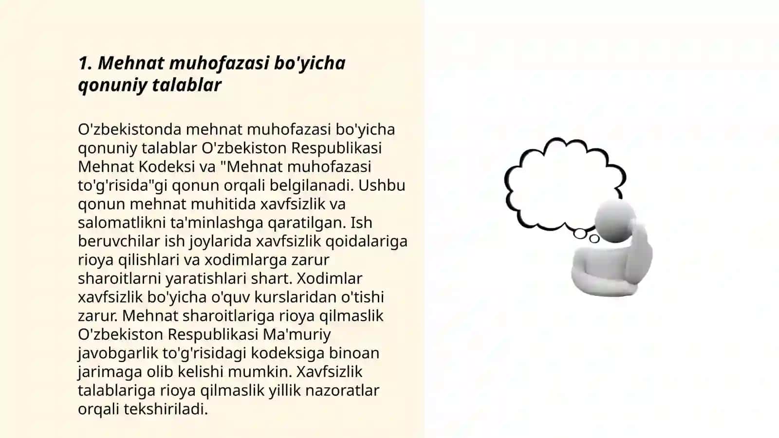Xodim va ish beruvchining mehnat muhofazasiga oid majburiyatlari 3