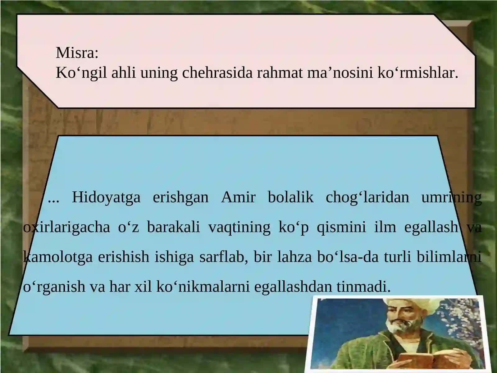ALISHER NAVOIY «MAKORIM UL-AXLOQ»DAN PARCHALAR 3