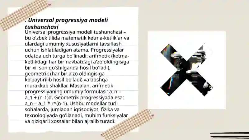 Universal progressiya modeli haqida tushuncha 3