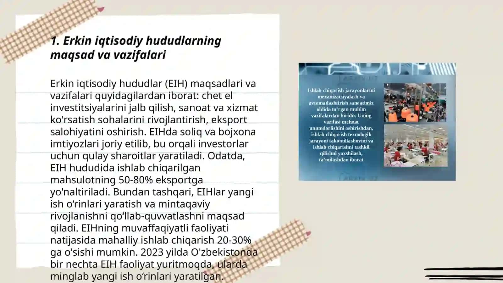 Erkin iqtisodiy hududlar tashkil etish va ularda bozor infratuzilmasi subyektlarini rivojlantirish 3