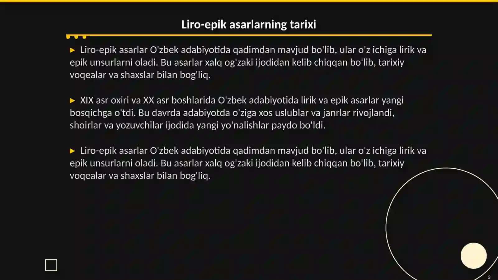Liro- epik asarlar bilan ishlash ( Erkin Vohidovning Ruhlar isyoni asari misolida) 3