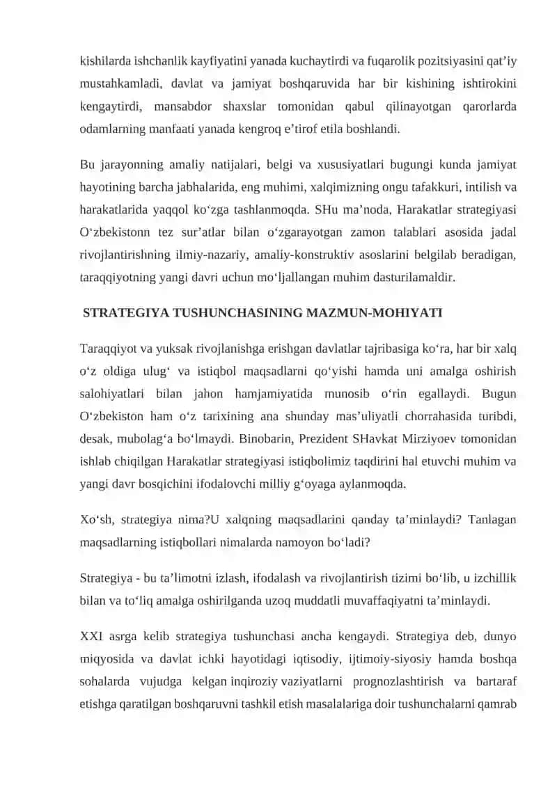 Harakatlar strategiyasi 3