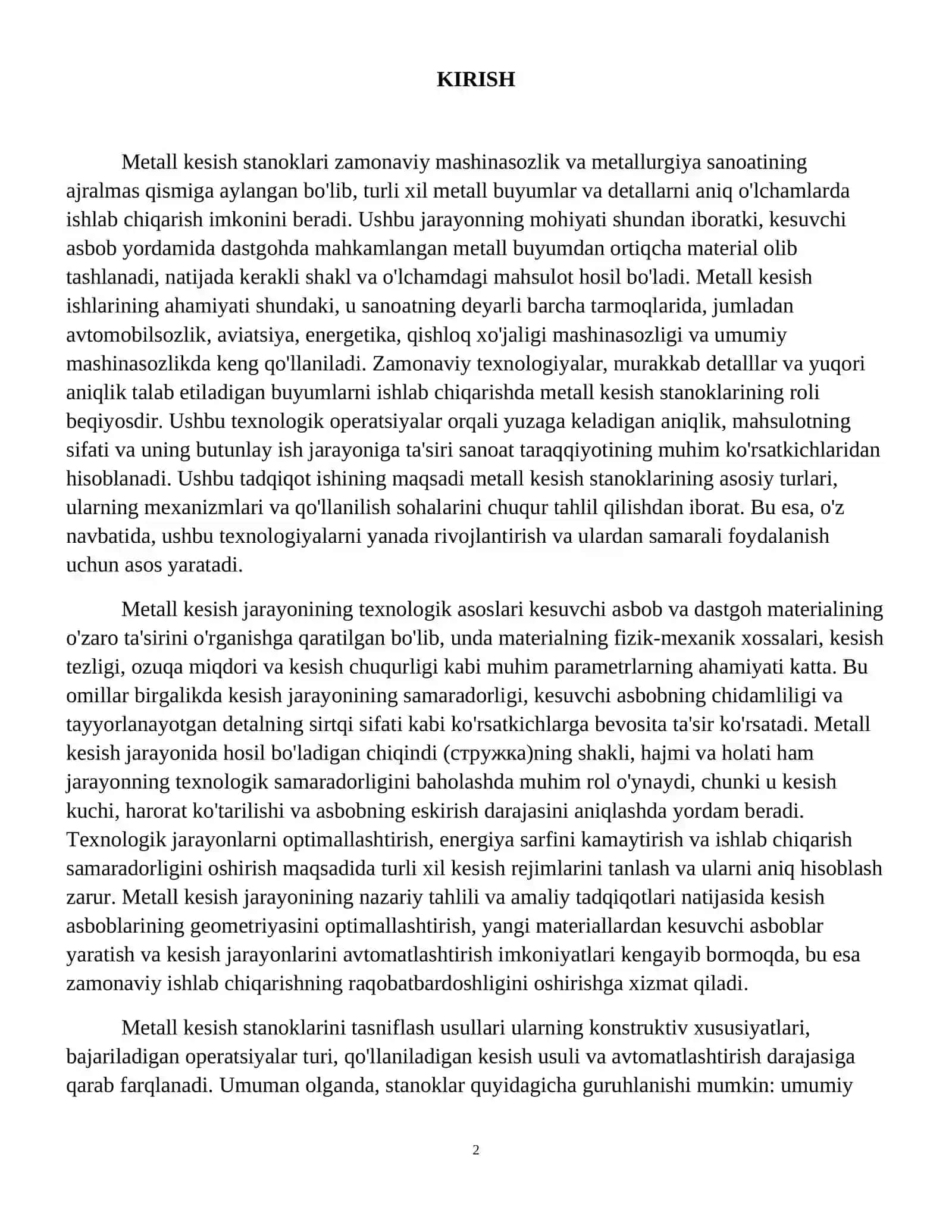 Metall kesish stanoklarining asosiy turlari va mexanizmlari 3
