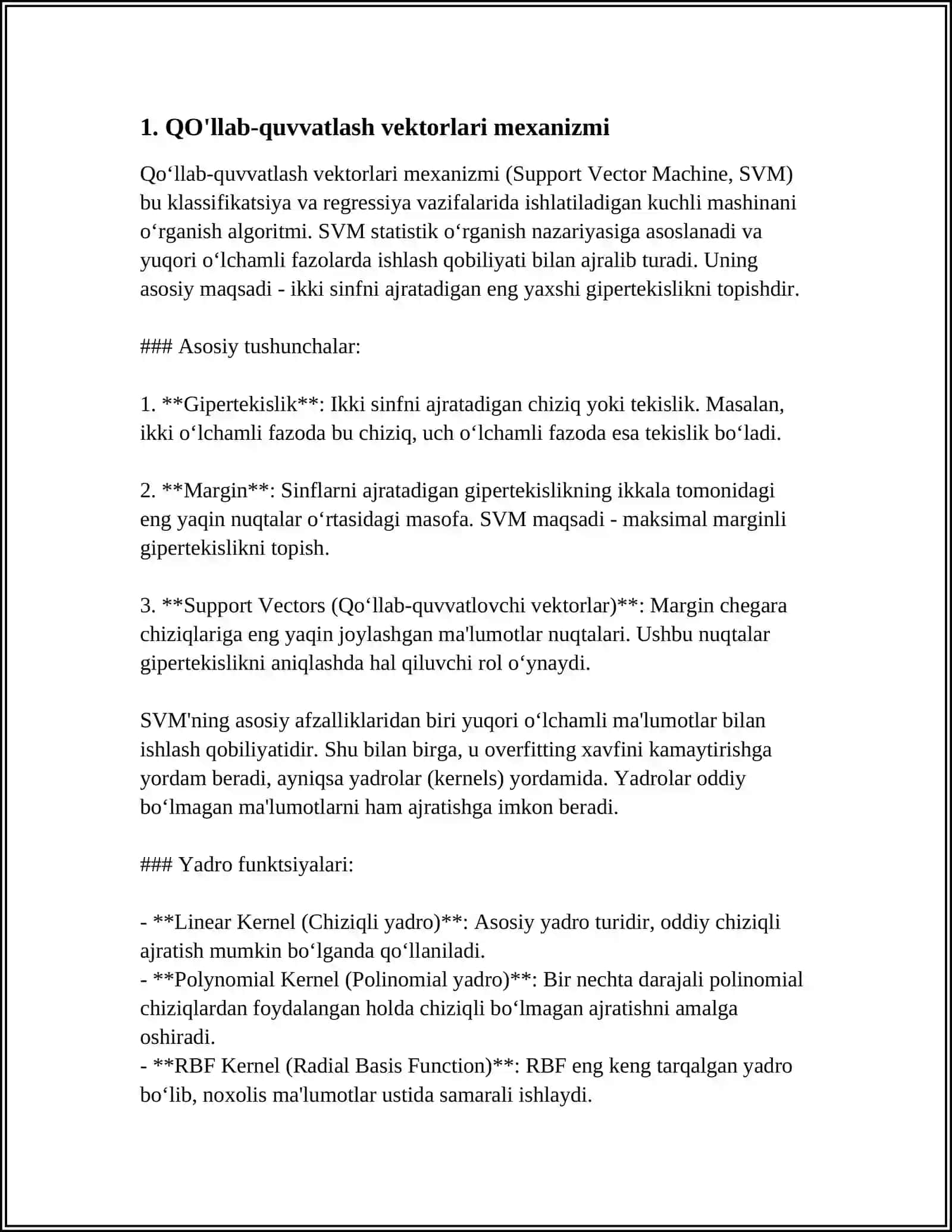 QO'LLAB-QUVVATLASH VEKTORLARI (SVM) QANDAY ISHLAYDI? 3