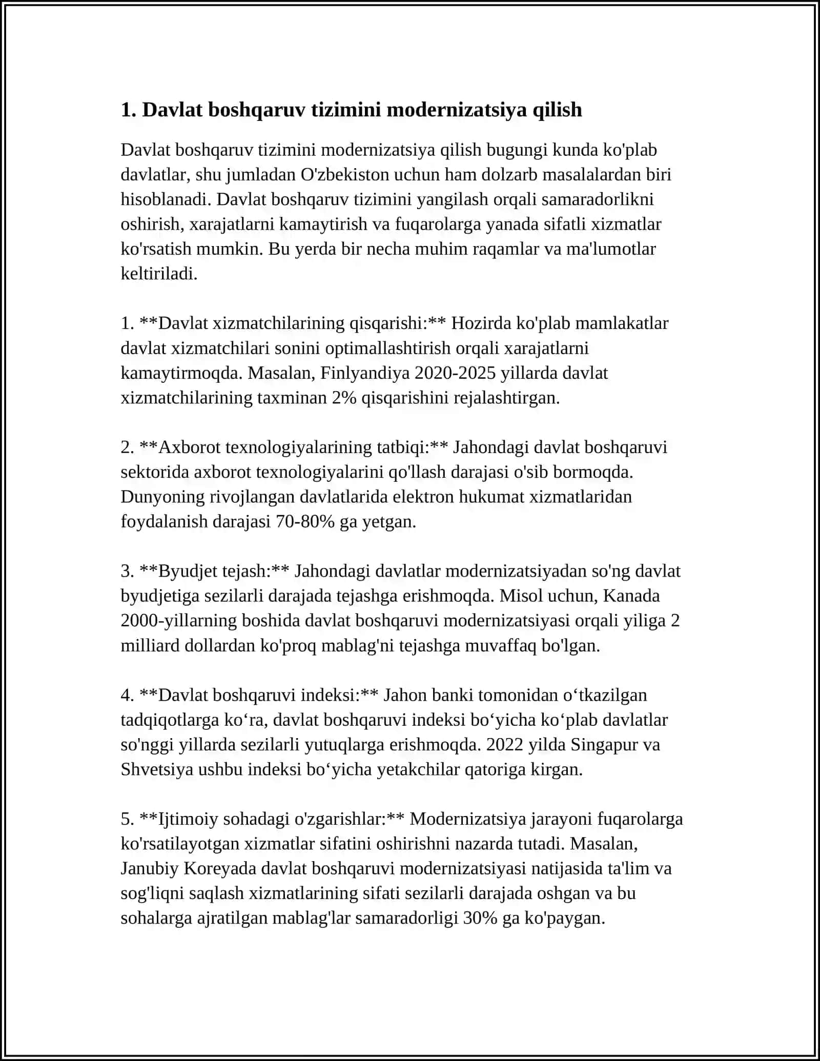 O’ZBEKISTONDA BOSHQARUV TIZIMINI ISLOH QILISH YO’NALISHLARI 3