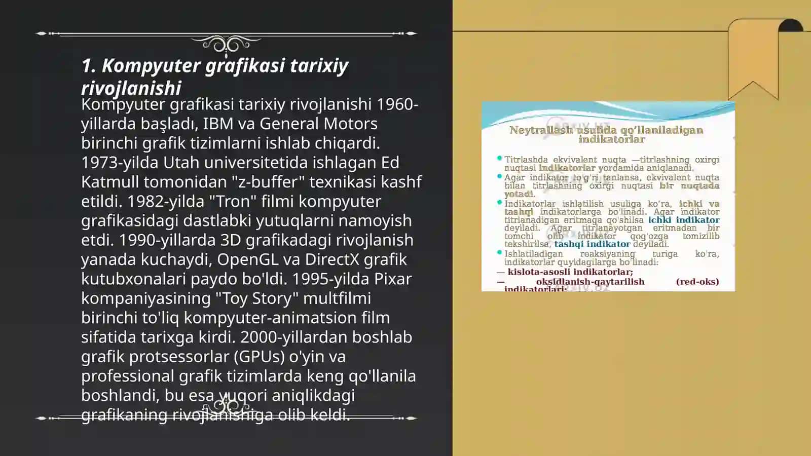 Kompyuter grafikalarining qo'llanilish sohalari va turlari 3