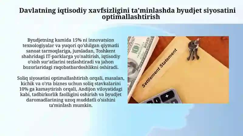 Davlatning iqtisodiy xavfsizligini ta'minlash vazifalari 3