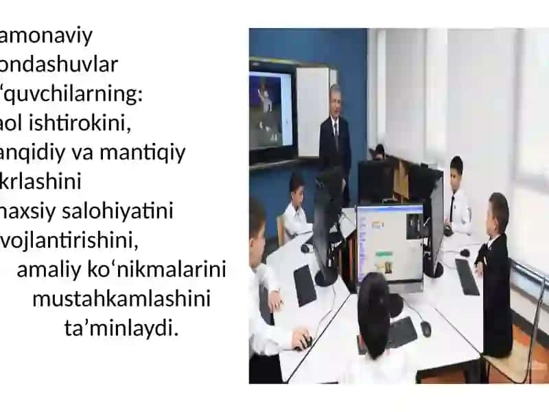 Umumiy o'rta ta'lim maktablarida o'qitish jarayoarini tashkil etishdagi zamonaviy yondashuvlar 3