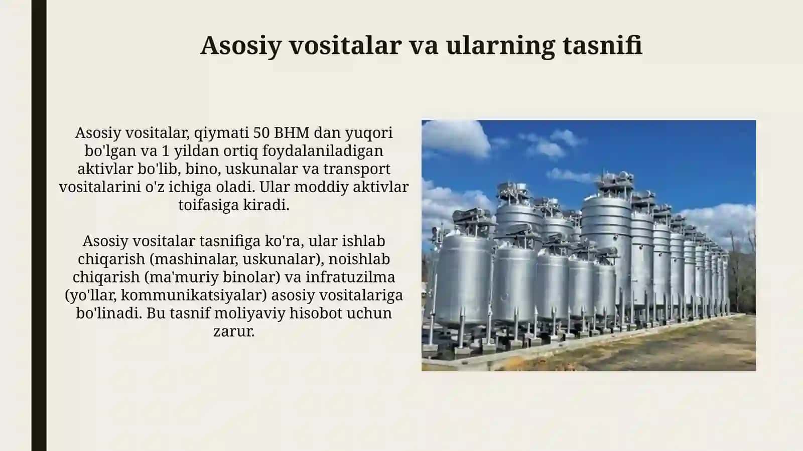 Sanoat ishlab chiqarishining asosiy fondlari va quvvati 3