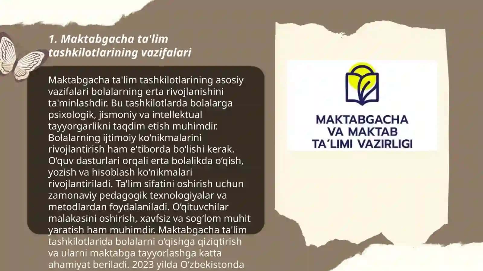 O'zbekiston Respublikasining "Maktabgacha ta'lim va tarbiya to'g'risidagi Qonuni" 3