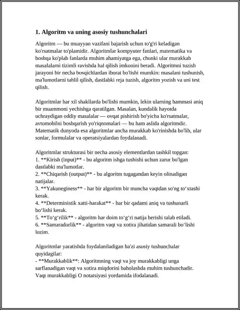 ALGORITMLASH USULLARI.DASTURLASH TILLARI MAVZUSI 3