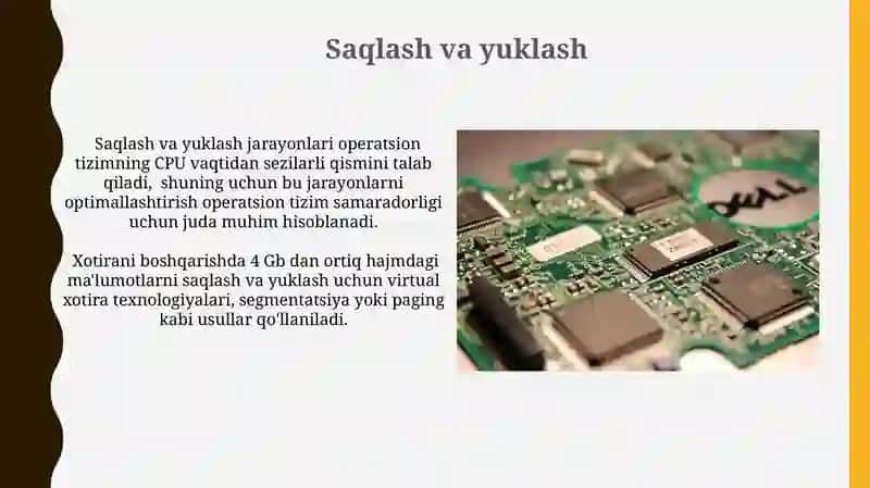 Bir dasturli operatsion tizmlarda xotiraning boshqarishning umumiy tamoyillari 3