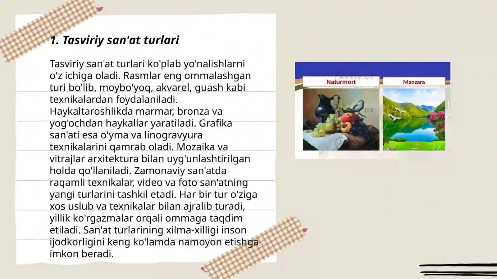 Tasviriy faoliyatga o’rgatish Metodikasi 3
