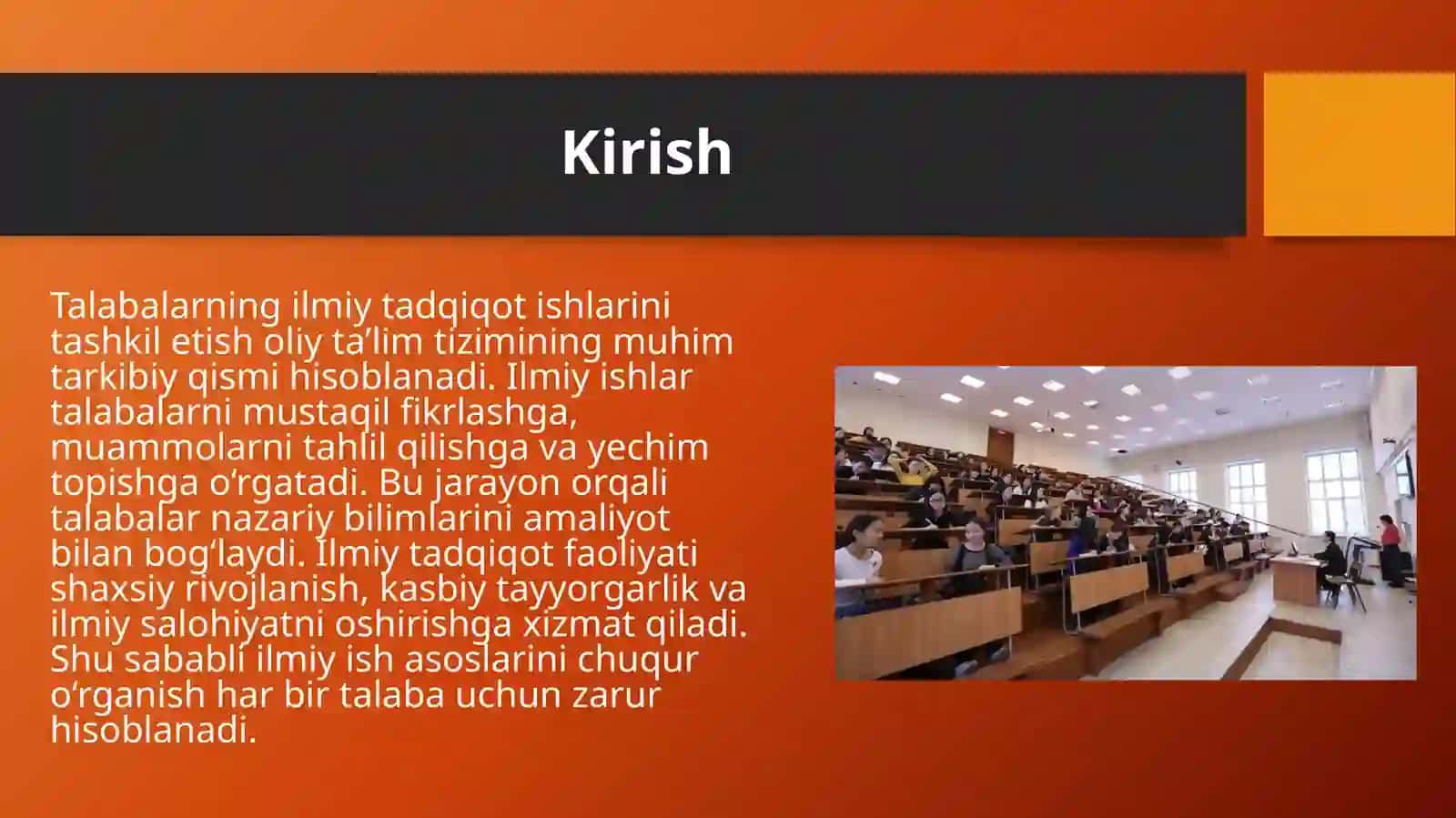 Talabalarining ilmiy tadqiqot ishlarini tashkilashtirish. 3