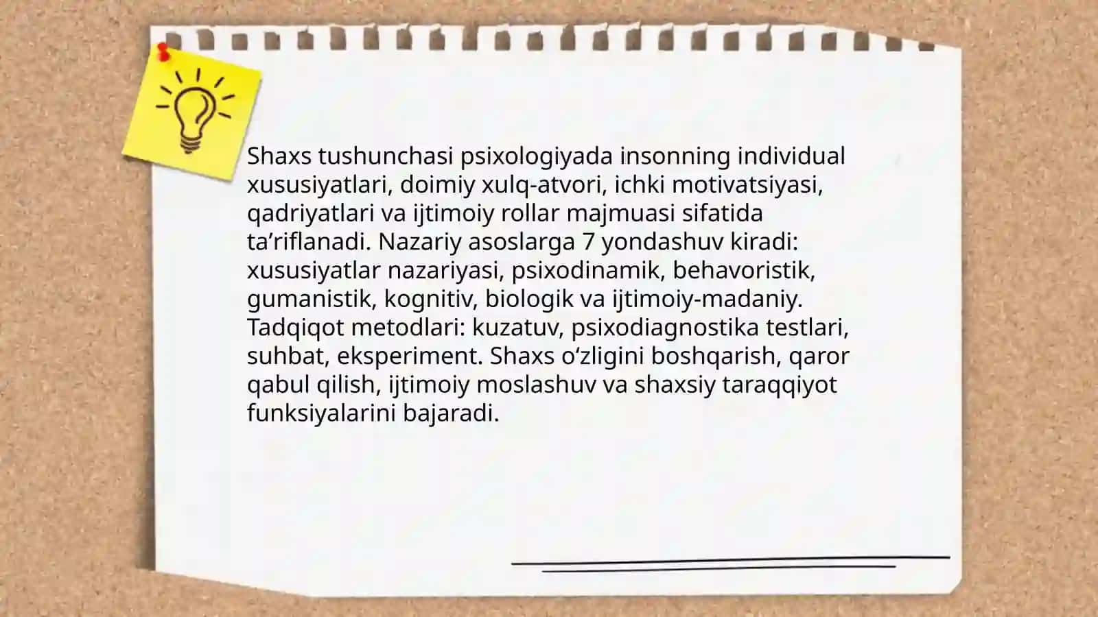 Psixologiyada shahsni órganish nazariyalari 3