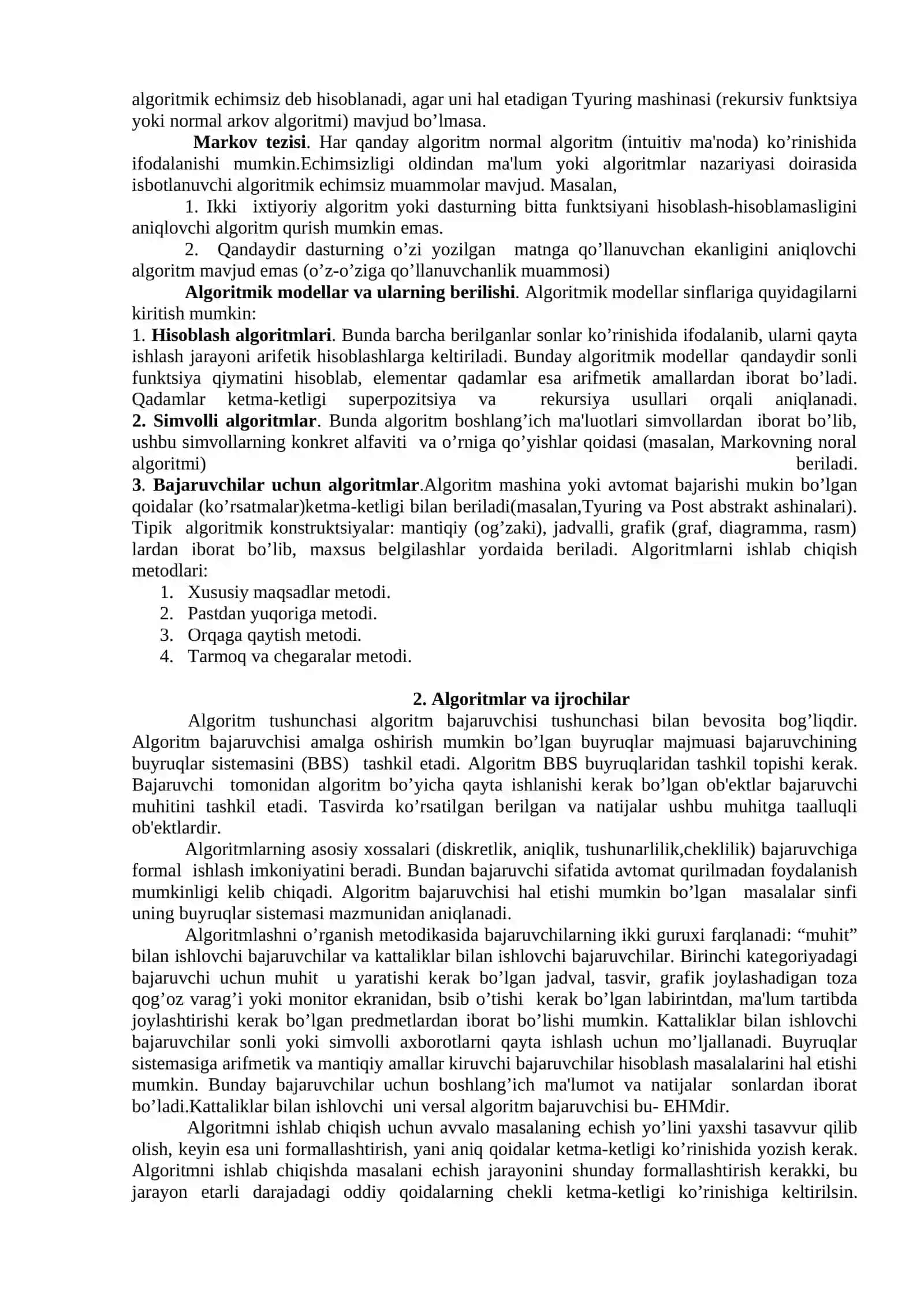 ALGORITM VA UNING TA’RIFLARI 3