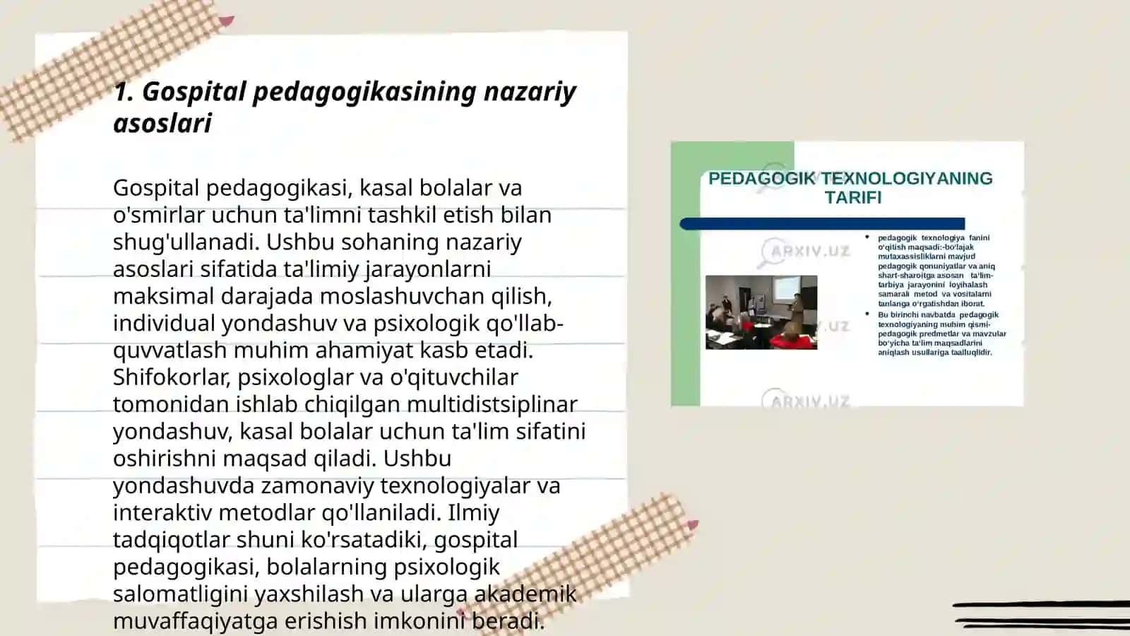 Gospital pedagogikasi fanining metodologik asoslari 3