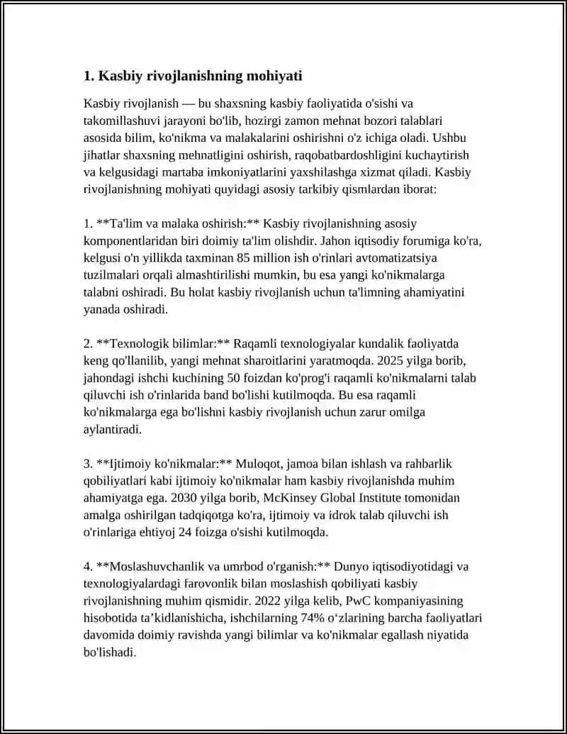 Kasbiy Rivojlanish Shakillari 3