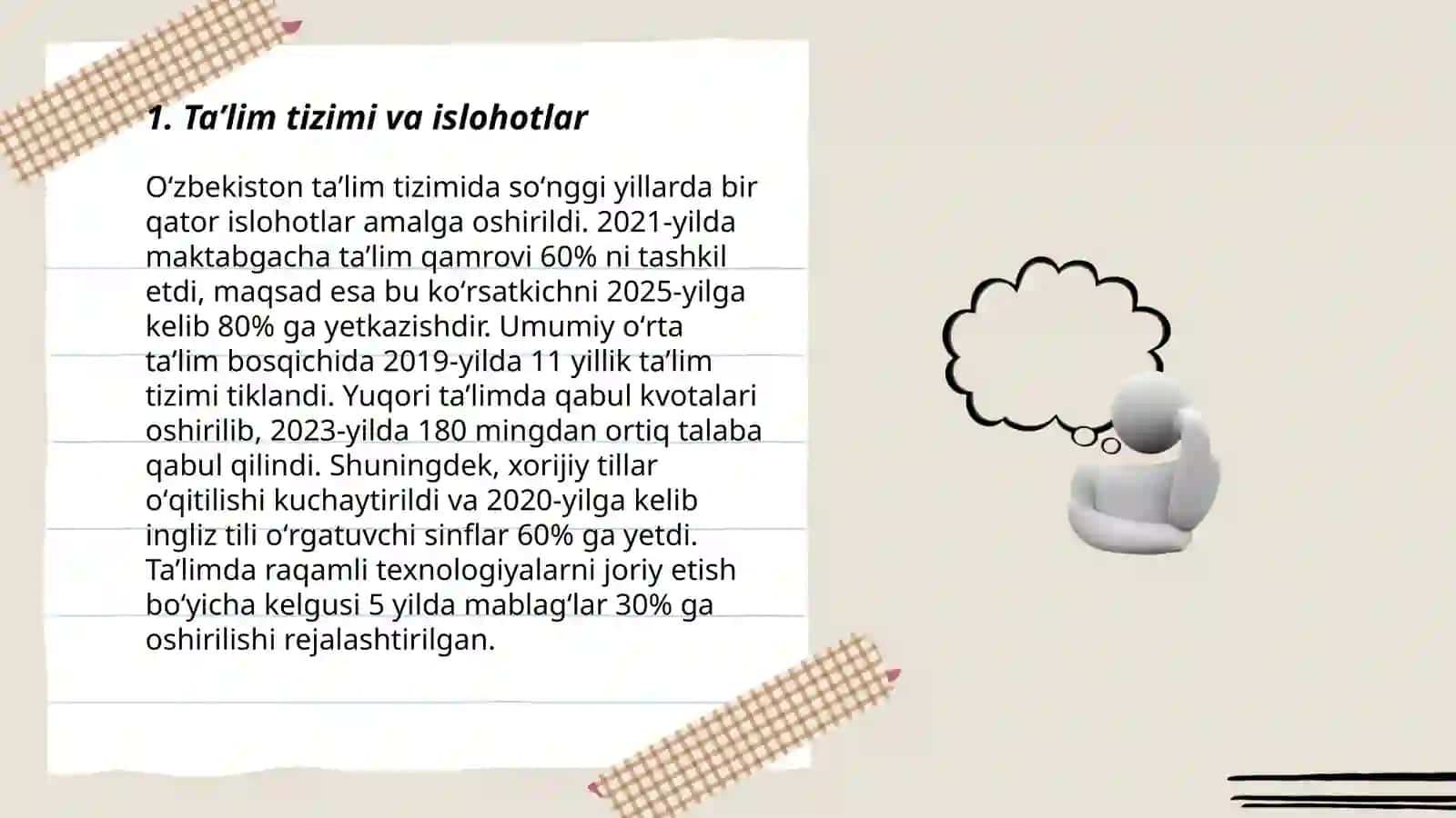 Ta'lim tizimi va islohotlar 3