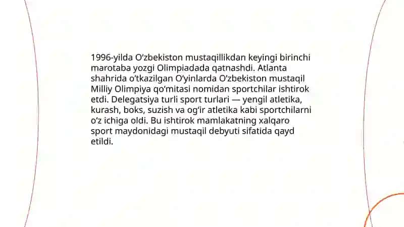 Oʻzbekiston Respublikasining Olimpiadalarda ishtroki 3