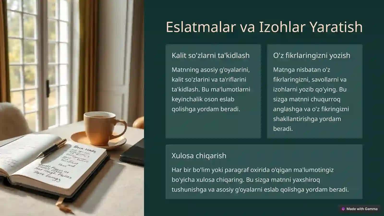 Tanqidiy O‘qish va Eslatmalar Bilan Ishlash 3