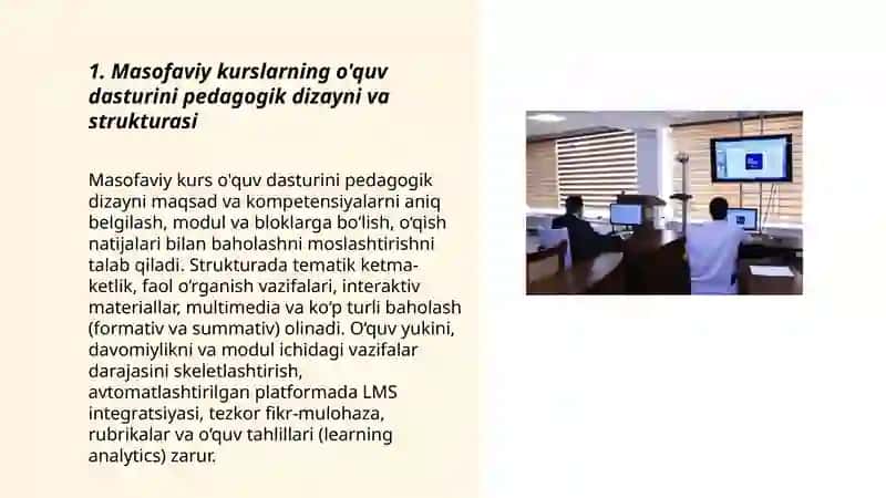 Masofaviy kurslar va avtomatlashtirilgan platformalar 3