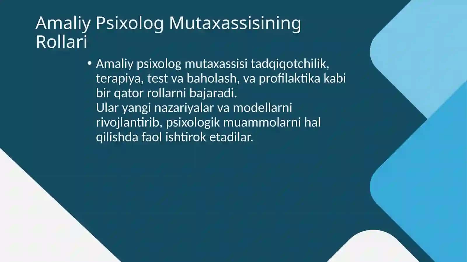 Amaliy psixolog mutaxassisi va shaxs sifatida 3