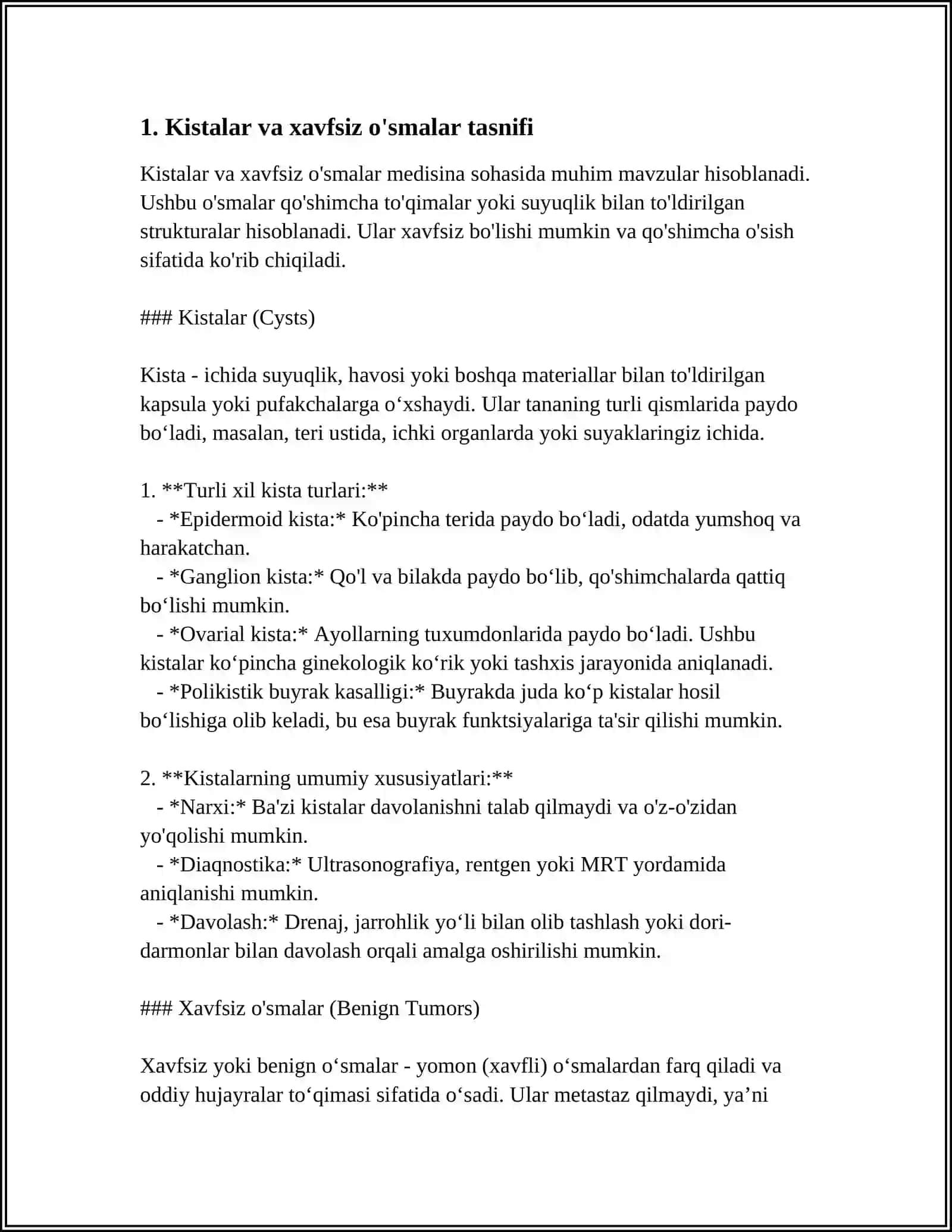 KISTALAR, XAVFSIZ O’SMALAR 3