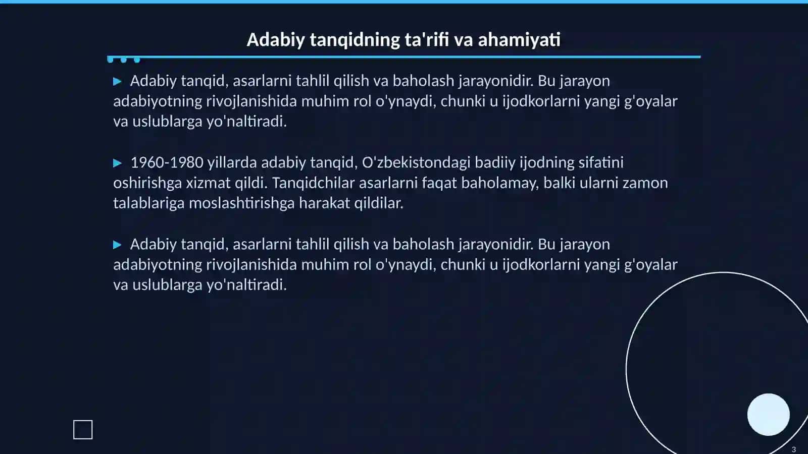 Adabiy tanqid badiiy mahorat va realizm (1960-1980- yillar) 3