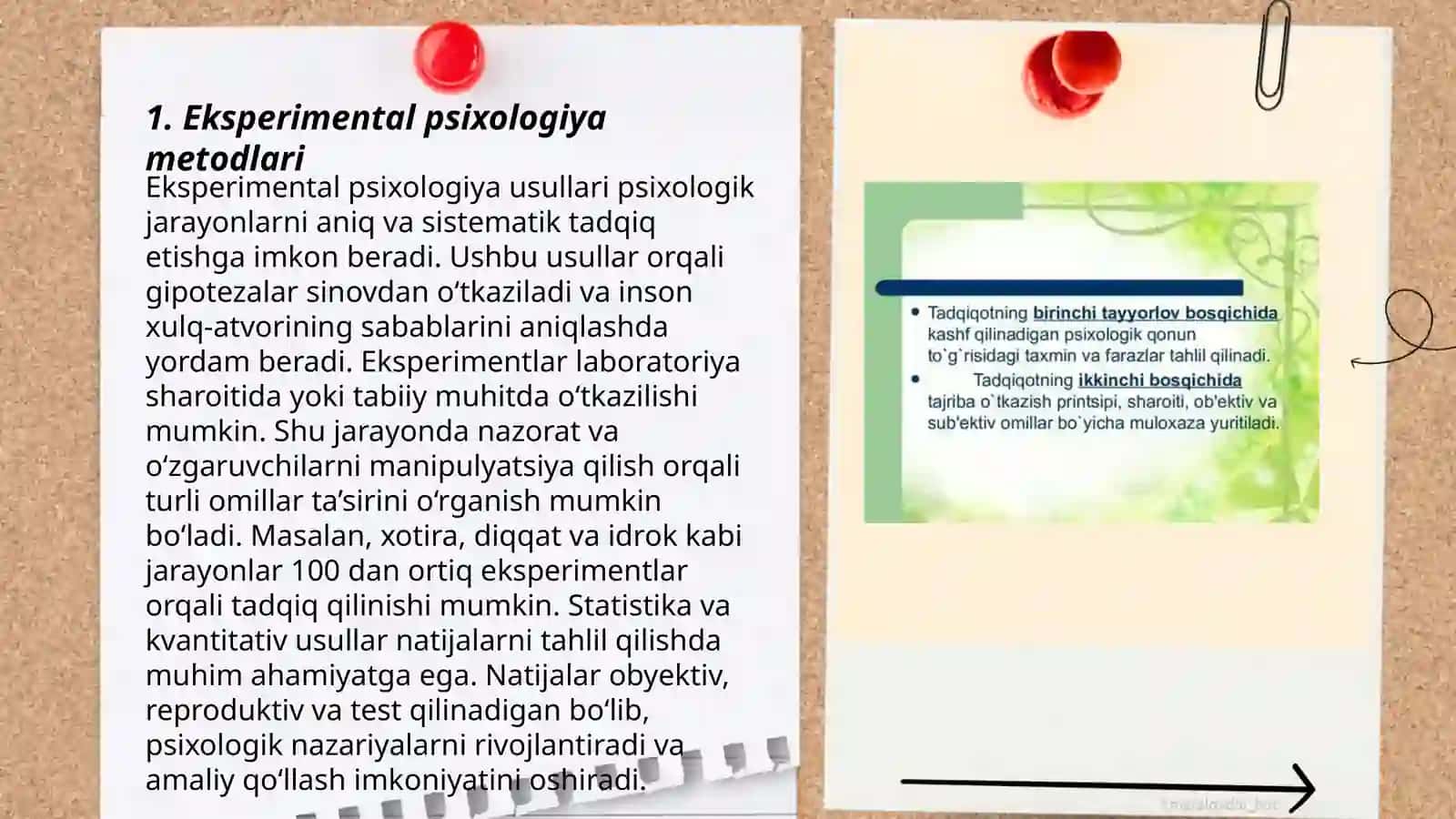 Hozirgi zamon pisixalogiyasining tadqiqot metodlari 3