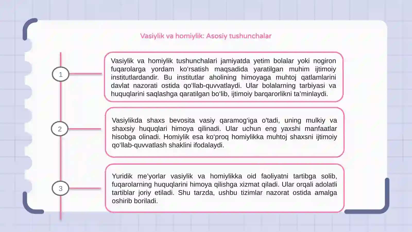 Vasiylik va homiylik sohasidagi munosabatlarni tartibga solish 3