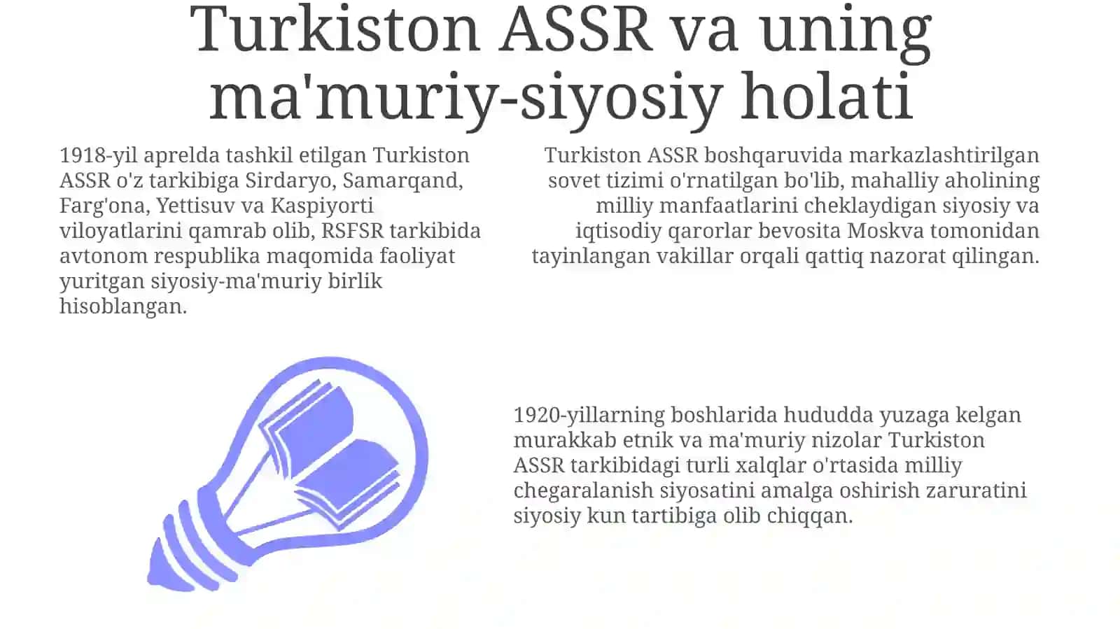 Milli hududiy chegaralanish Ozbekiston SSR ining tashkil topishi 3