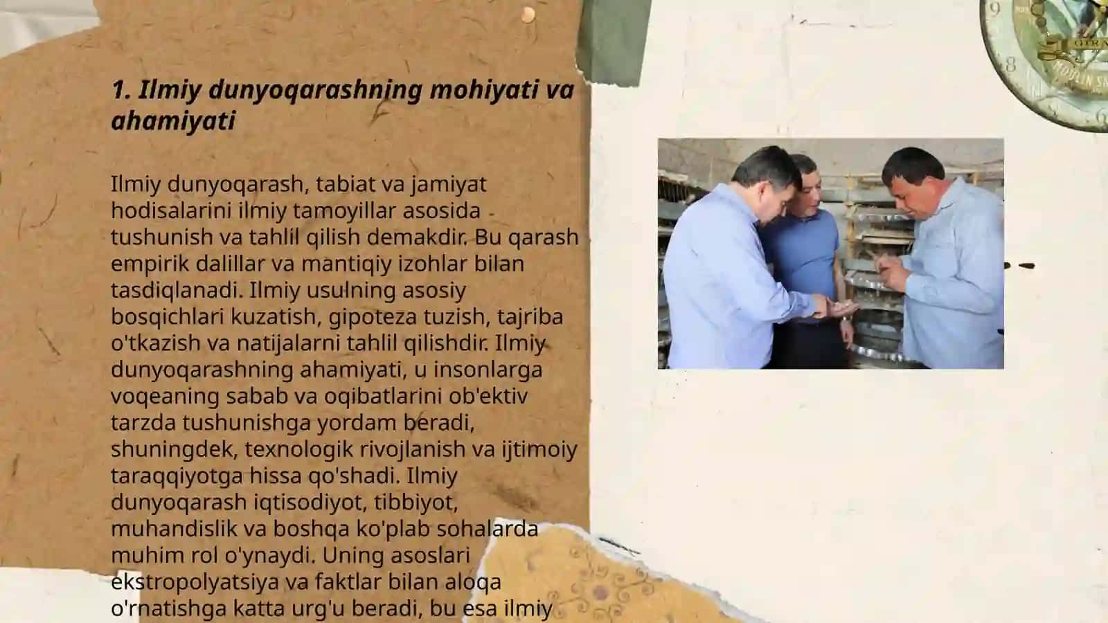 Ilmiy dunyoqarashni shakllantirish va oʻquvchilarni aqliy tarbiyalash 3