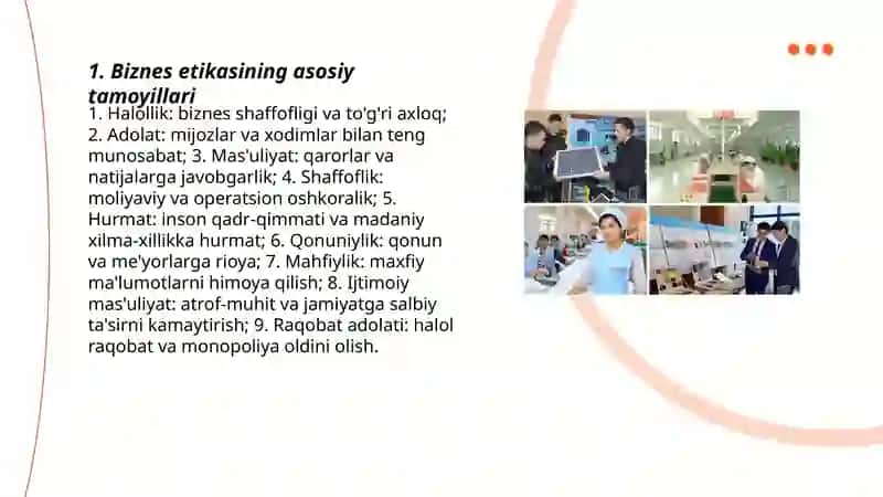 Biznes etikasi va tadbirkorlik madanyati 3