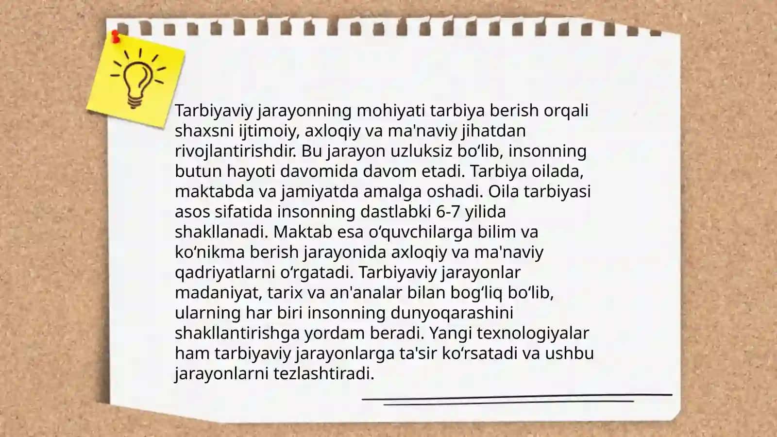 Tarbiya jarayonining mohiyati va mazmuni. Oʻquvchilar jamosi yaxlit pedagogik jarayonining asosiy shakli 3