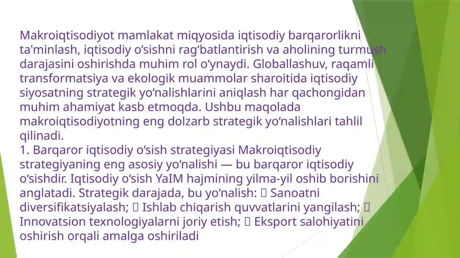 O'zbekistonning makroiqtisodiy rivojlanish strategiyasi 3