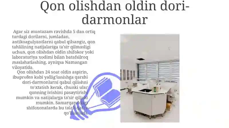Labarator tekshiruvlarga bemorni tayyorlash 3