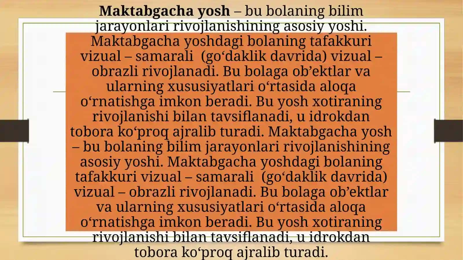 MAKTABGACHA YOSH DAVRIDA PSIXIK RIVOJLANISH XUSUSIYATLARI 3