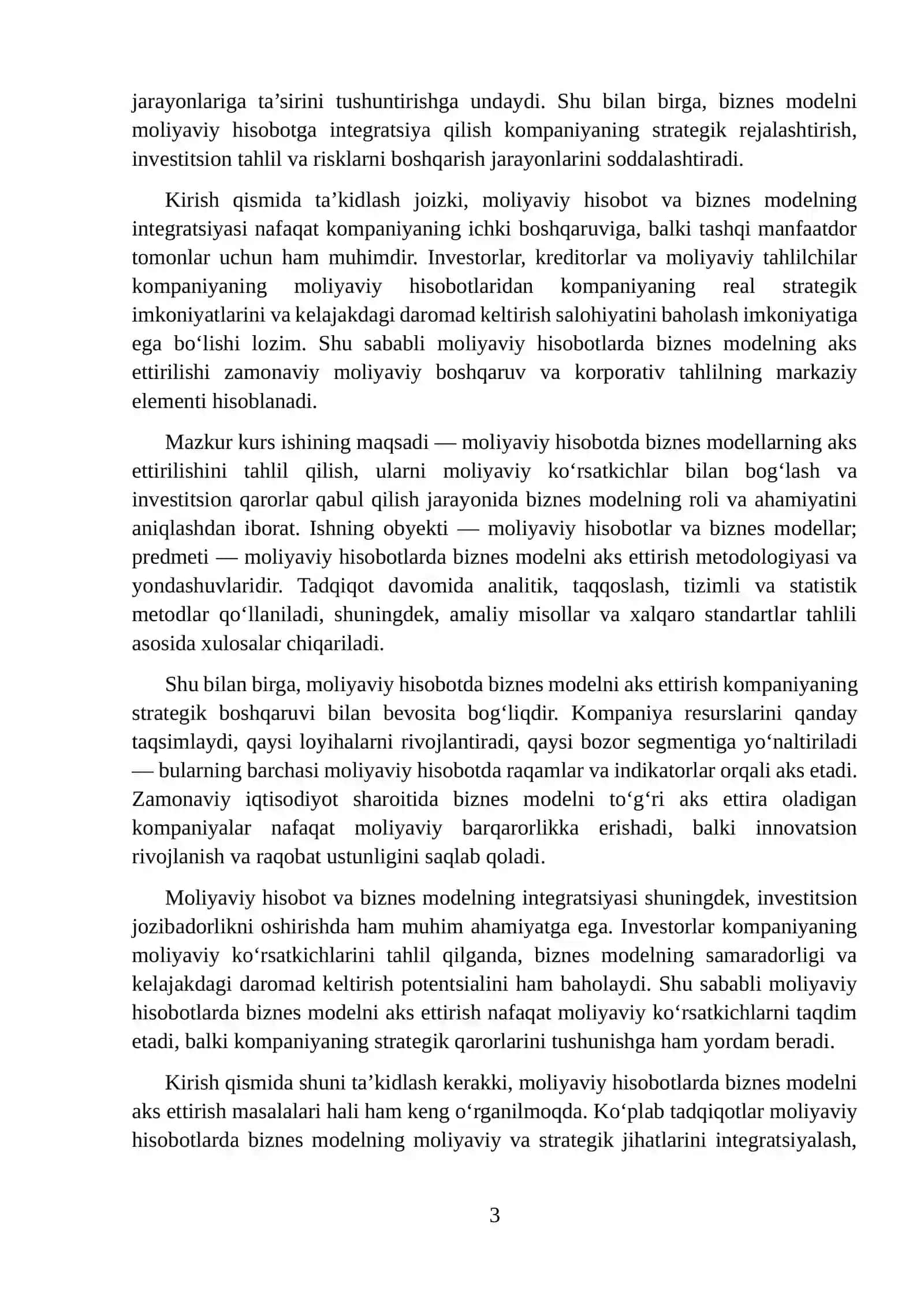 Moliyaviy hisobotda biznes modellarning aks ettirilishi 3