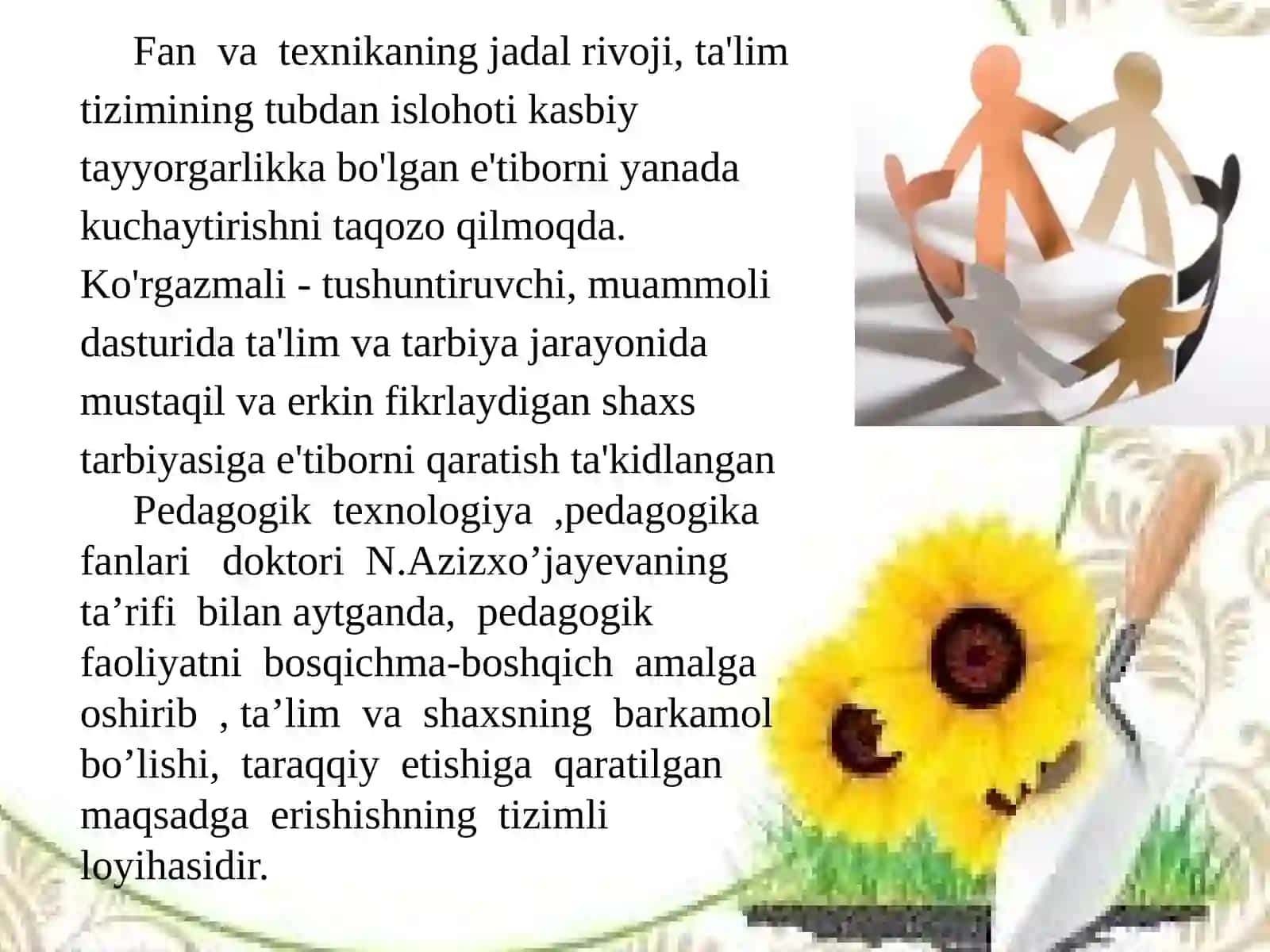 Ta’lim jarayonining umumlashgan pedagogik texnologiyalari 3