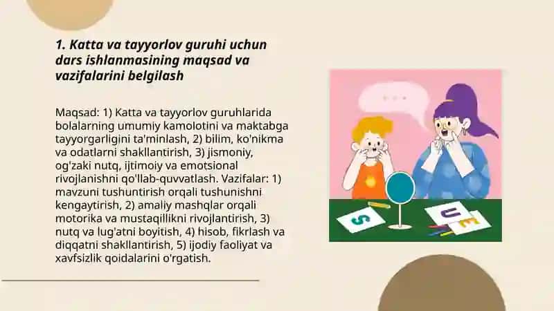 Maktabgacha ta'lim tashkilotlarining katta va tayyorlov guruhlariga mashg'ulot ishlanmasi tayyorlash 3