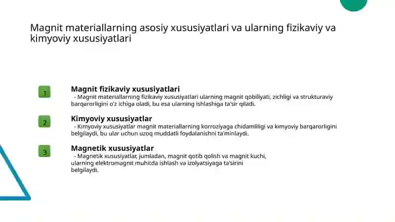 Magnit materiallar haqida umumiy malumotlar va ularning izolyatsiyaga ta'siri 3