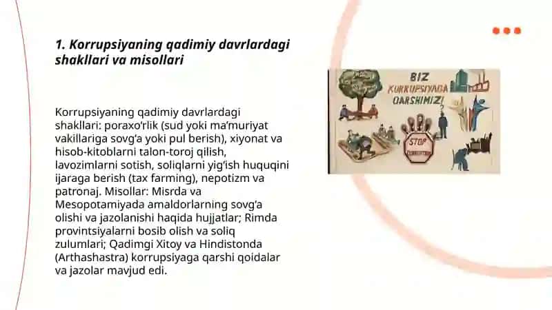 Karrupsiya: uning tarixiy ildizlari.Korrupsiyaga qarshi kurash usullari 3