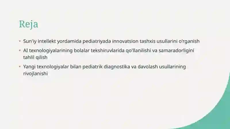 sun'iy intelektdan foydalanib tekshiruv usullariga yangicha g'oyalarni kiritish tahlil qilish 3