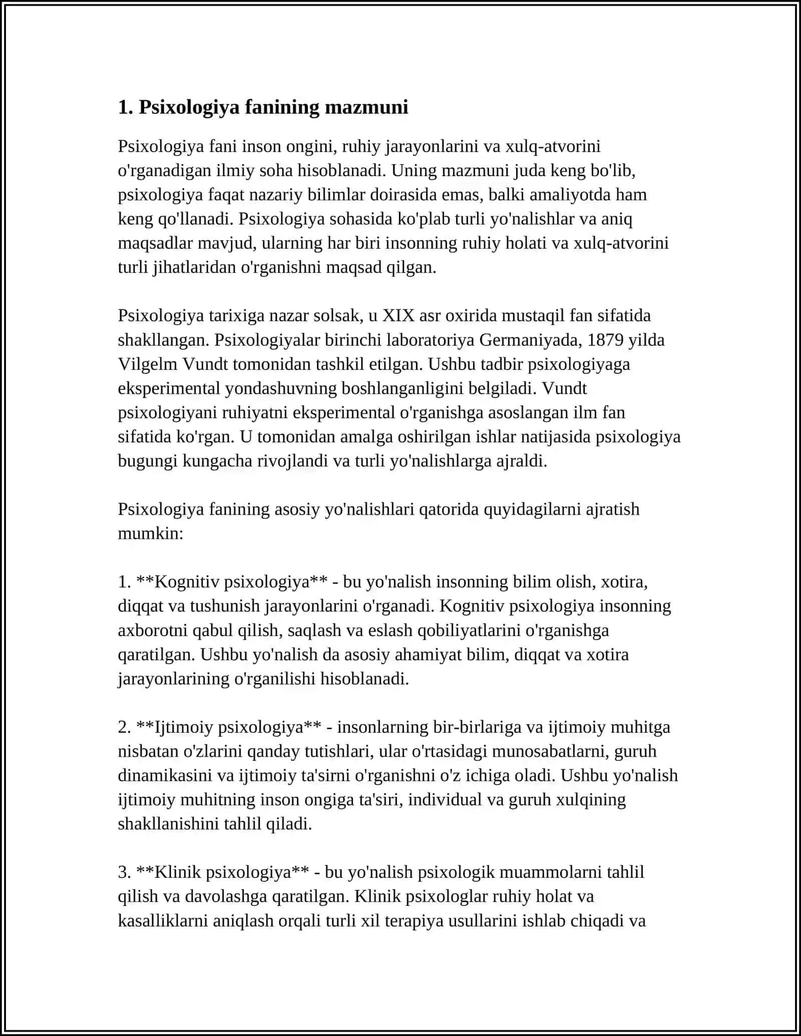 PSIXOLOGIYA FANINING MAQSADI VA VAZIFALARI 3