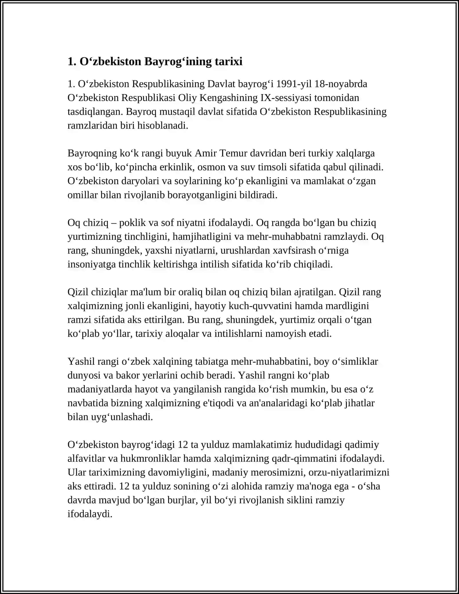 OʼZBEKISTON BAYROGʻI 3